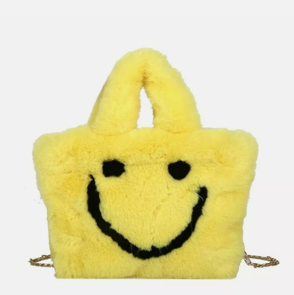 Smiley face shopper tote bag - Picture 3 of 4